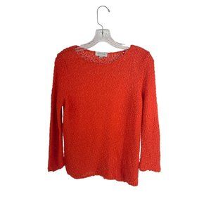 Nordstrom Collection 100% Cotton Orange Sweater Size 0